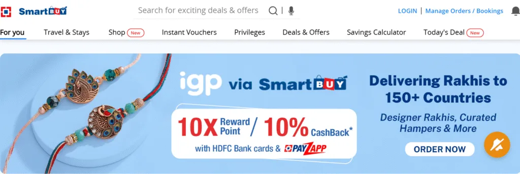 Upgrade From HDFC Millennia to Regalia Gold Credit Card: HDFC Bank SmartBuy Portal Image